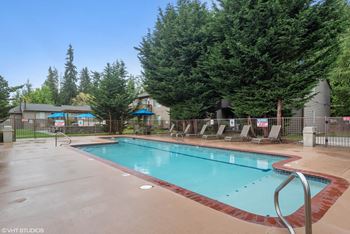 Outdoor Pool and Sundeck at North Creek Apartments, Everett, 98208